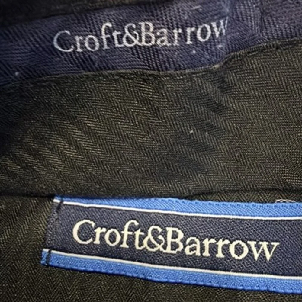 Croft & Barrow Classic Flat Front Beige Khakis 34”x 29” Chinos
